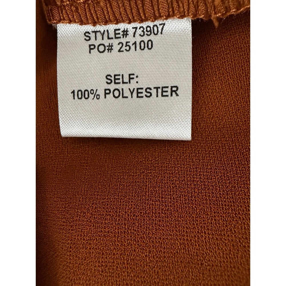 Skies Are Blue Rust Satin Like Wide Leg Trouser Pants High Rise NWT XS - Picture 5 of 5